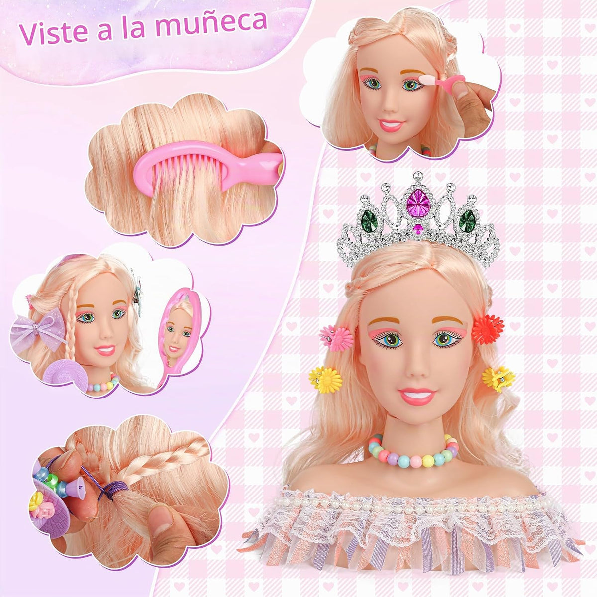 Everideals Kit de maquillaje para peinar cabello con 39 piezas para...