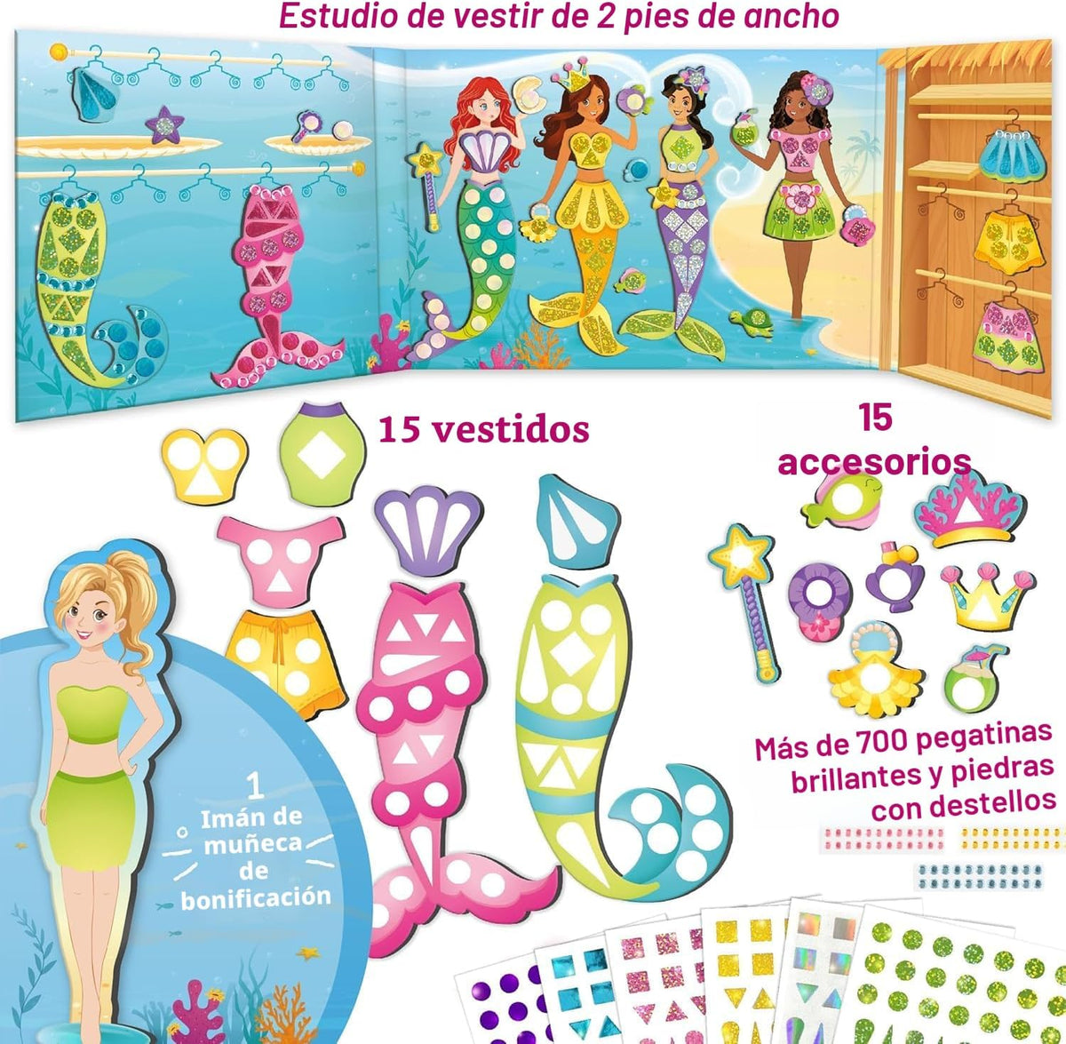 Imagimake Sirena Magnética para Vestirse DIY | Juguetes Magnéticos...
