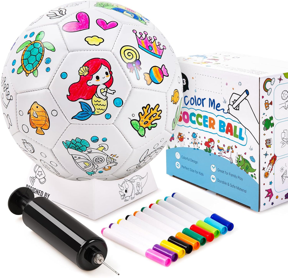 ZOOJOY Colorea tu propio balón de fútbol, kit de manualidades de...