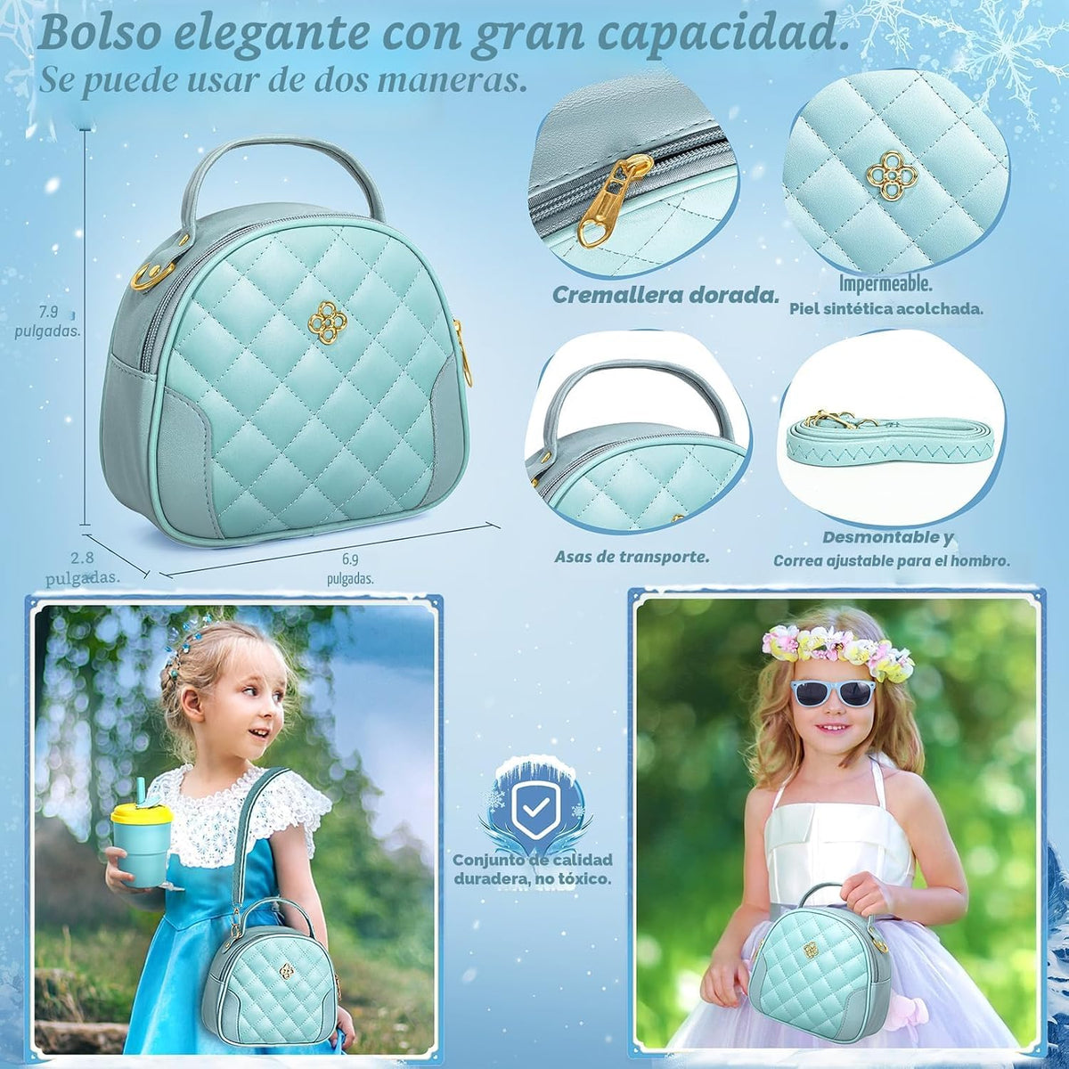 Hohosunlar Bolso de regalo para niña de 3, 4, 5, 6, 7, 8, accesorio...