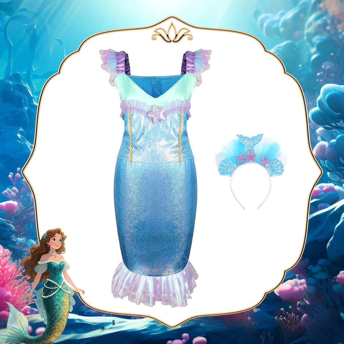 HAMSILY Ropa de princesa para niñas pequeñas de 3, 4, 5, 6 años | D...