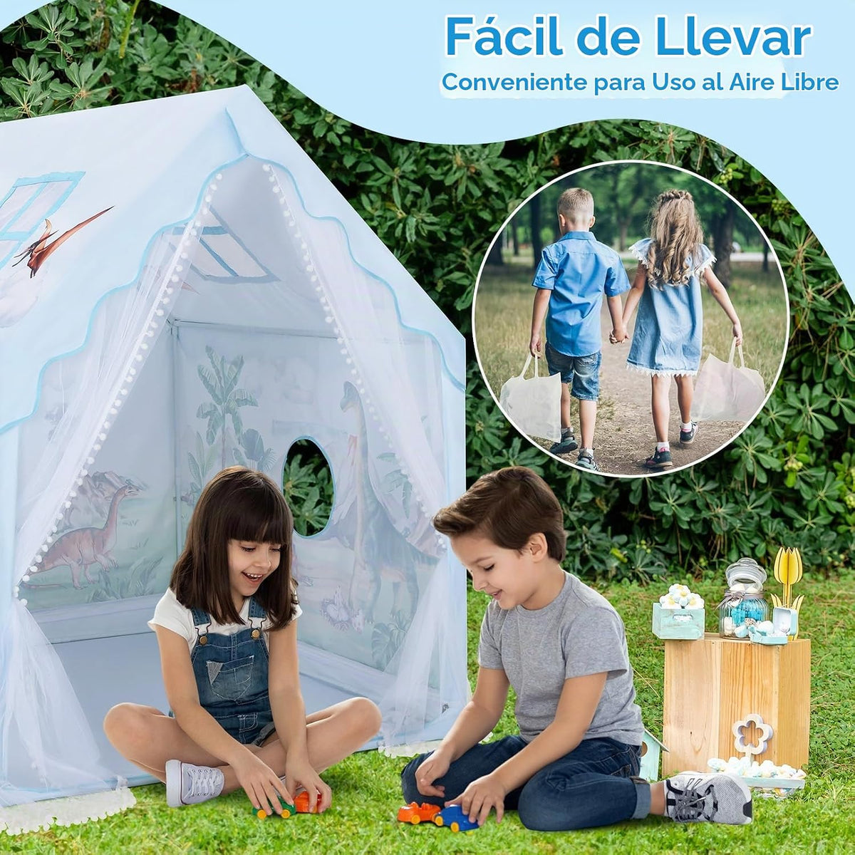 Tienda de campaña para niños y niñas, casa de juegos portátil para...