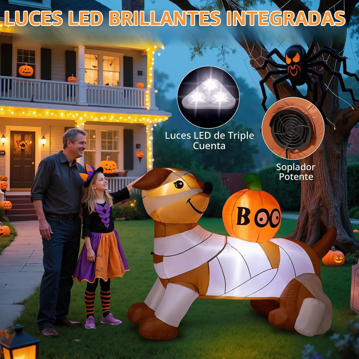 Dawdix Decoración inflable de Halloween de 5 pies para decoración a...