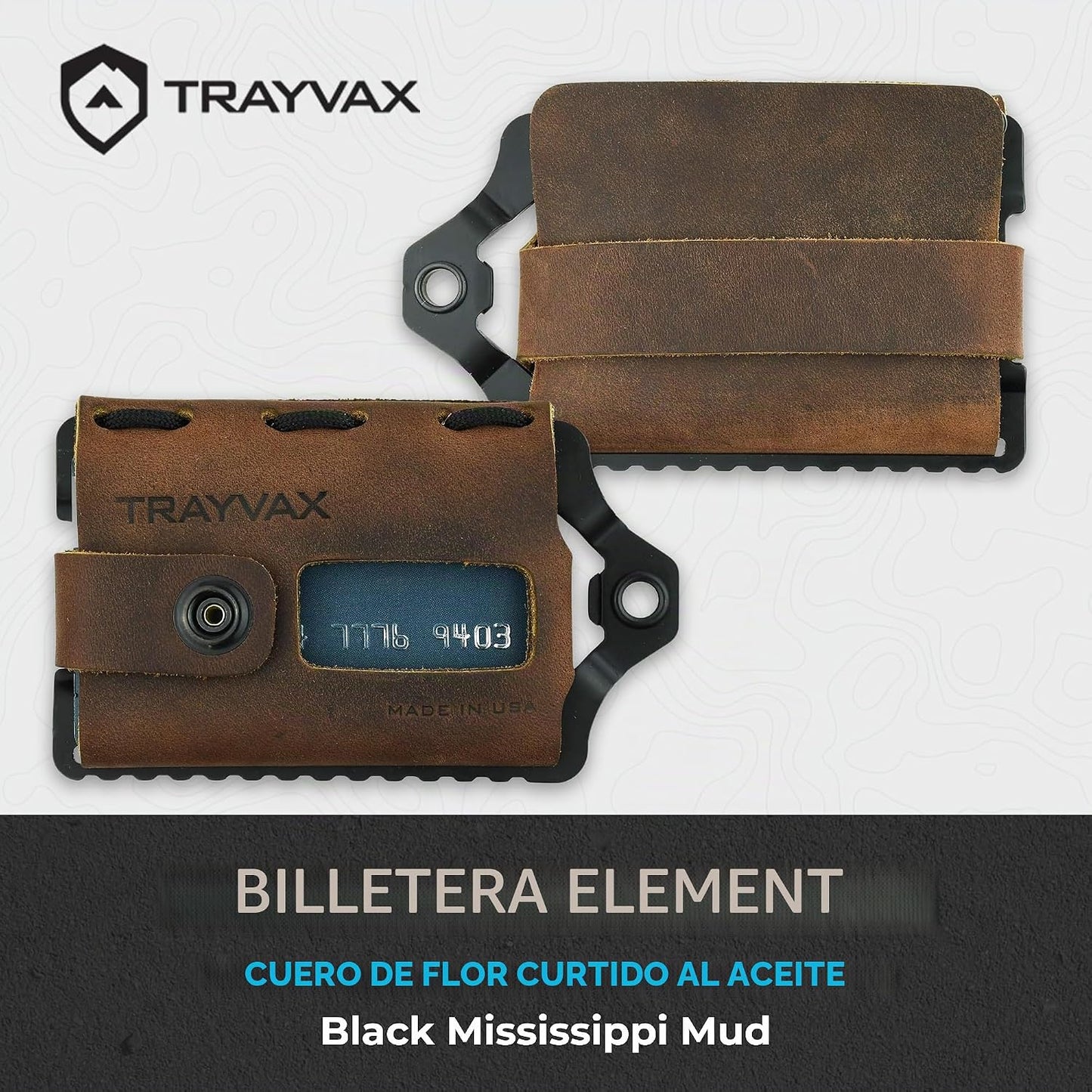 Trayvax Element Wallet, RFID bolsillo frontal para tarjetas de créd...