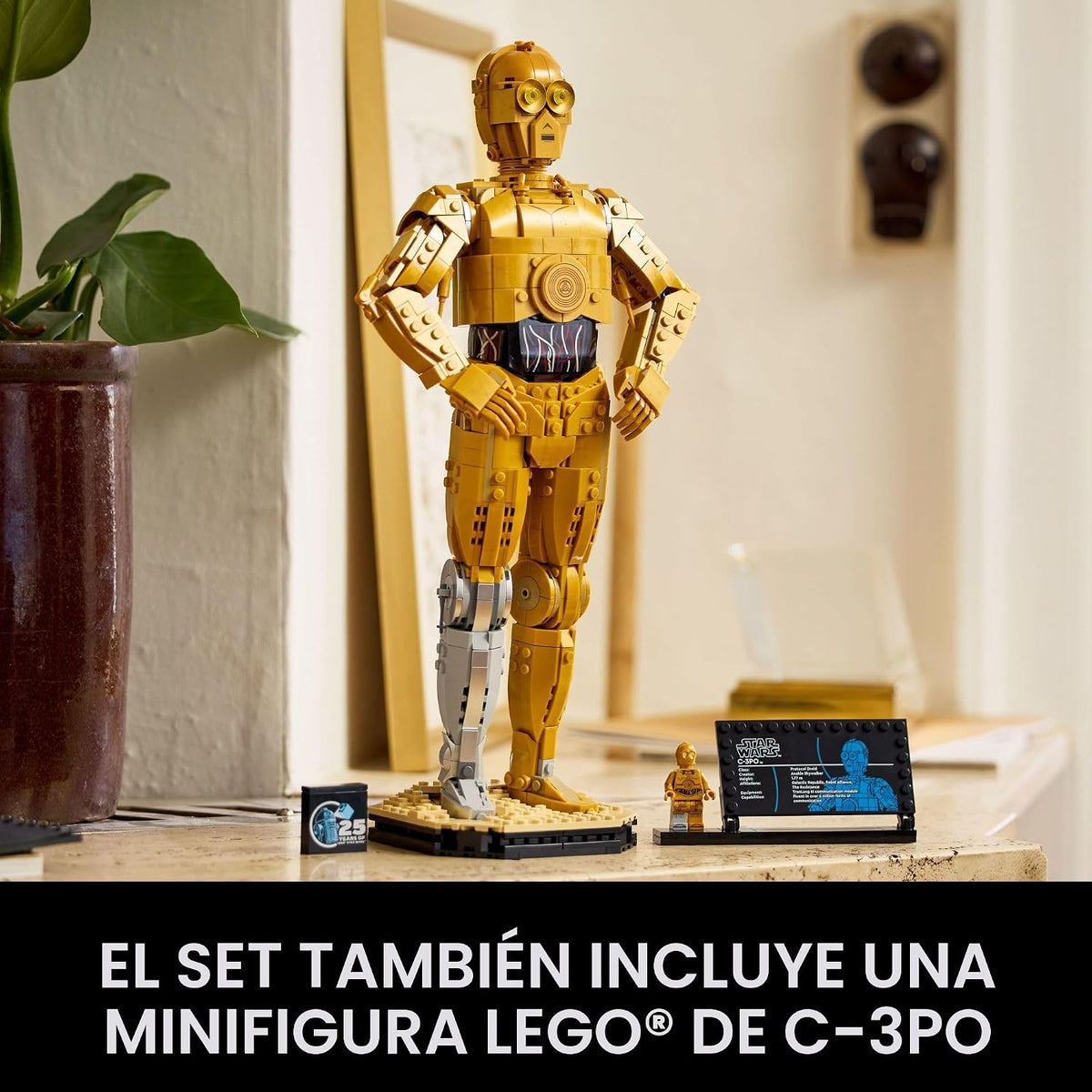 LEGO Star Wars C-3PO Figura de droide construible, modelo de constr...