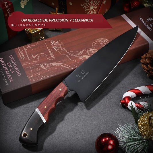 DRGSKL Cuchillo de chef japonés de 8 pulgadas, cuchillo de cocina c...