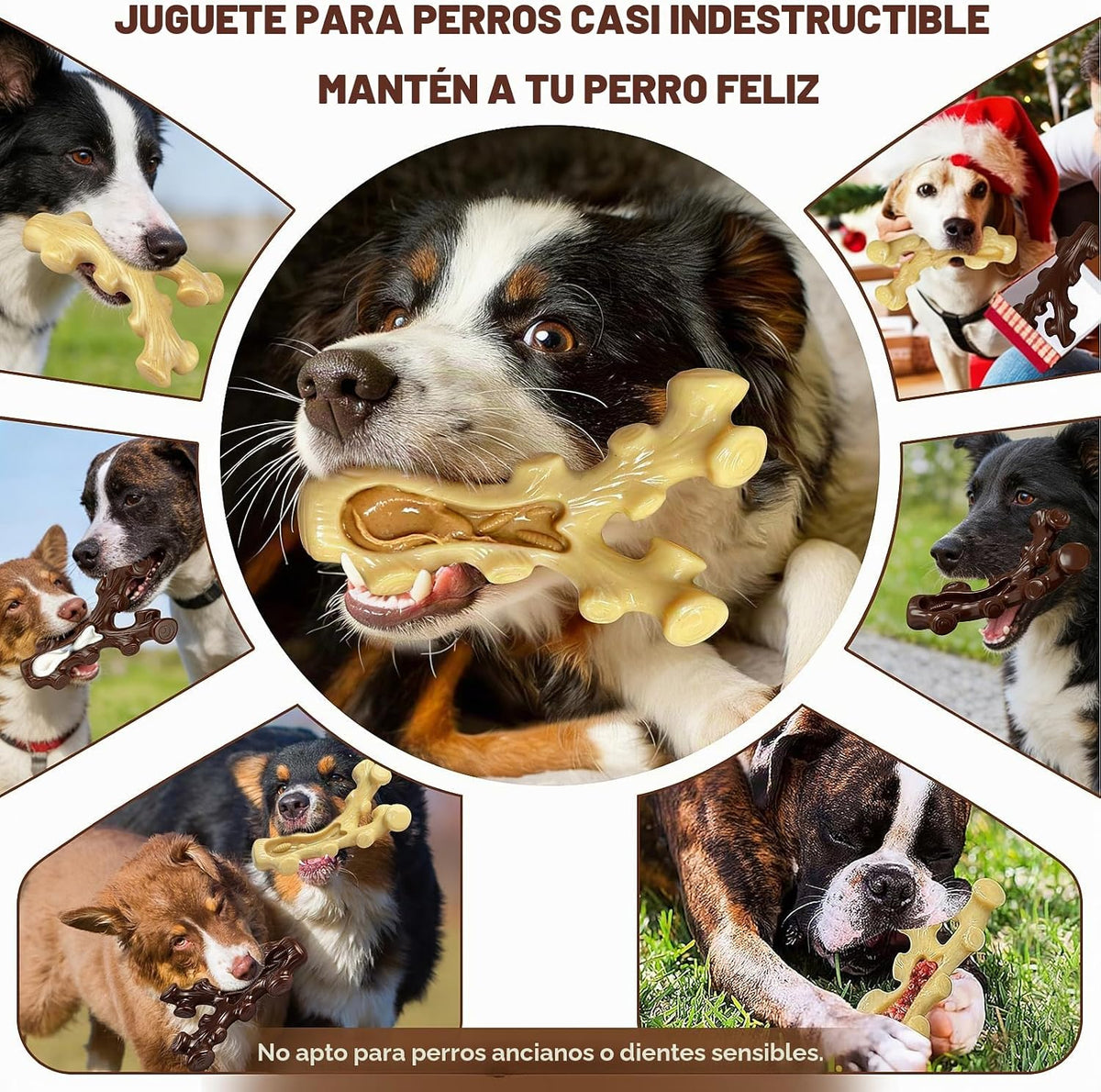 SIHRMIU Paquete de 2 juguetes masticables para perros para masticad...