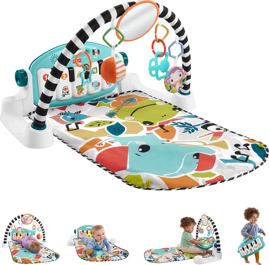 Fisher-Price Alfombra de juego para bebés Glow and Grow Kick &amp;...