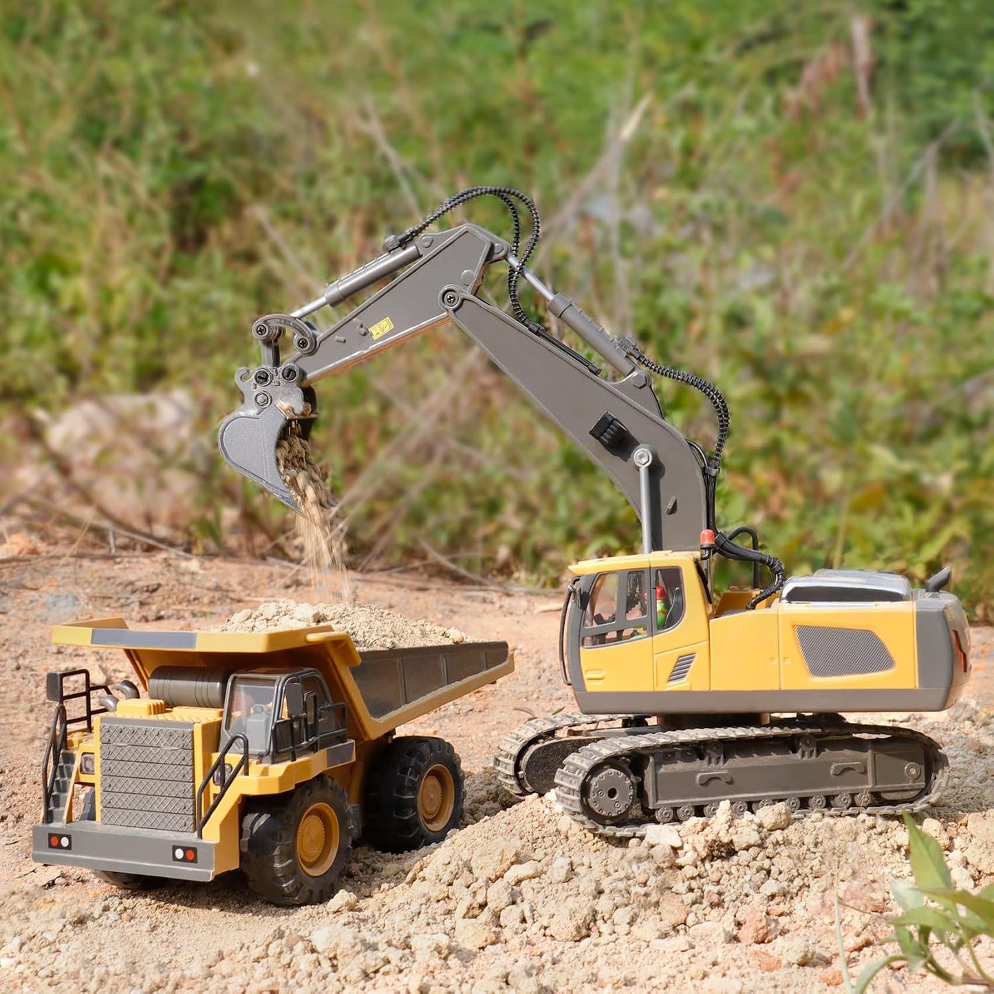 PREPOP Juguete de Excavadora con Control Remoto para niños de 6 a 1...