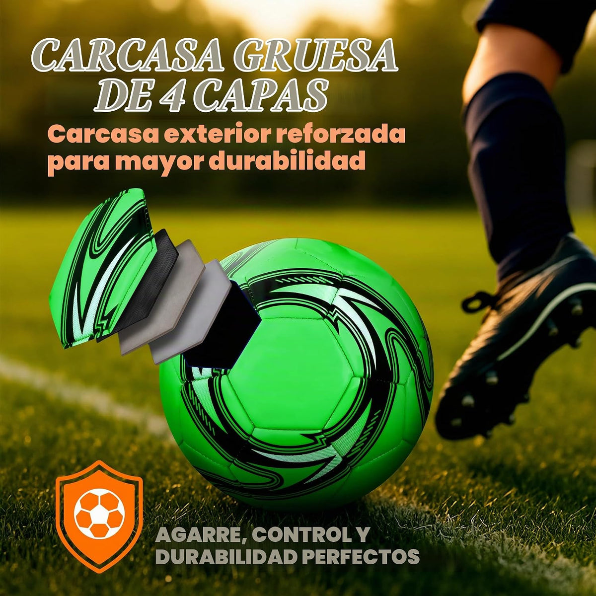 Western Star Balón de fútbol Helix- Tamaño 3 4 5 \u2013 Pelotas de...