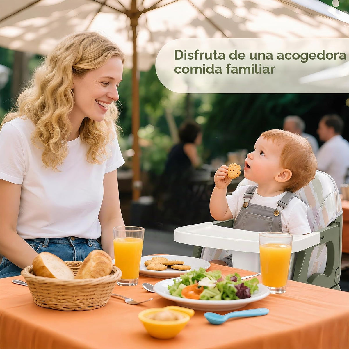 Silla alta portátil 4 en 1 convertible para bebés de 6 a 36 meses,...
