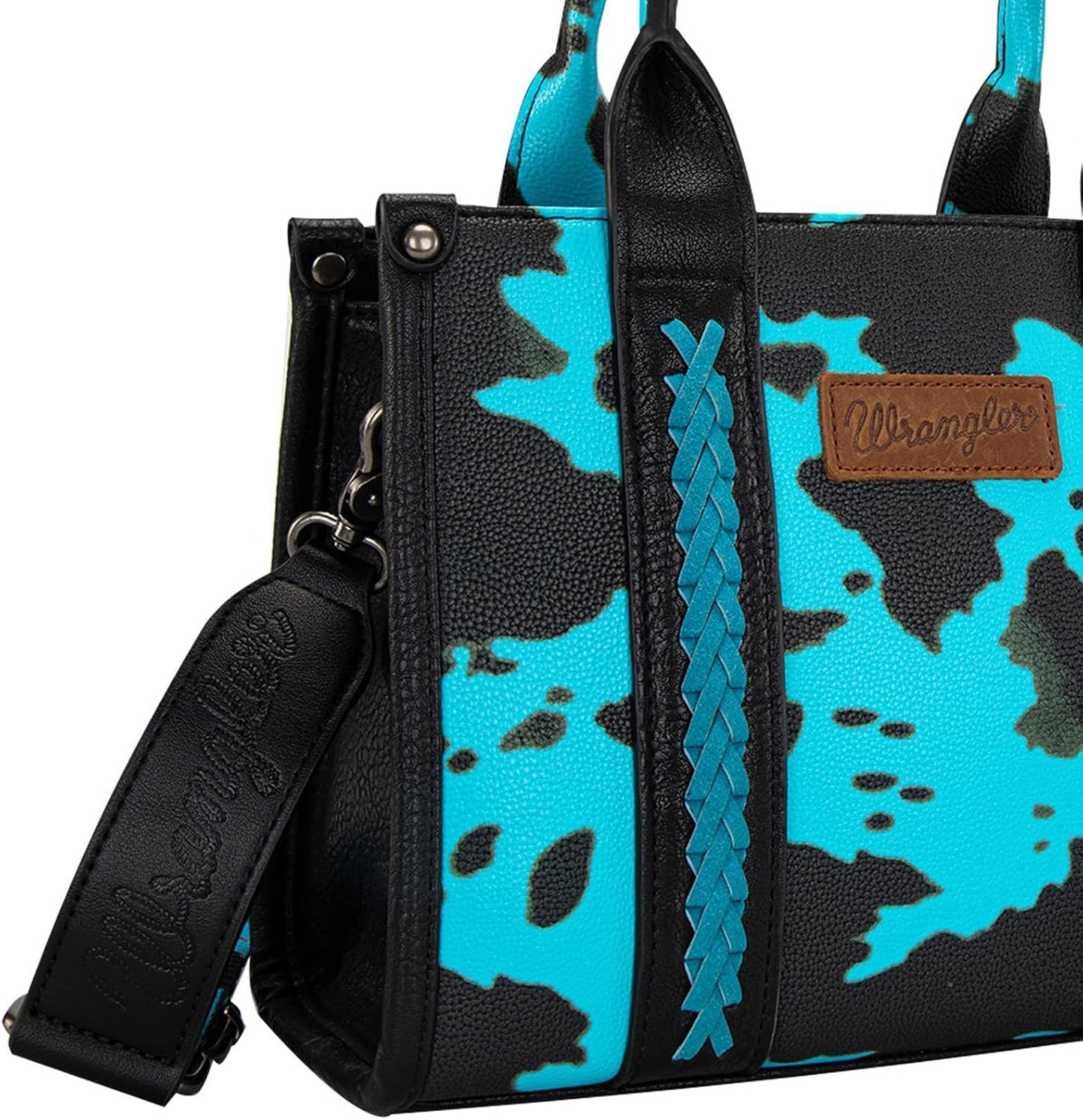 Wrangler - Bolso de mano con estampado de vaca para mujer, diseño v...
