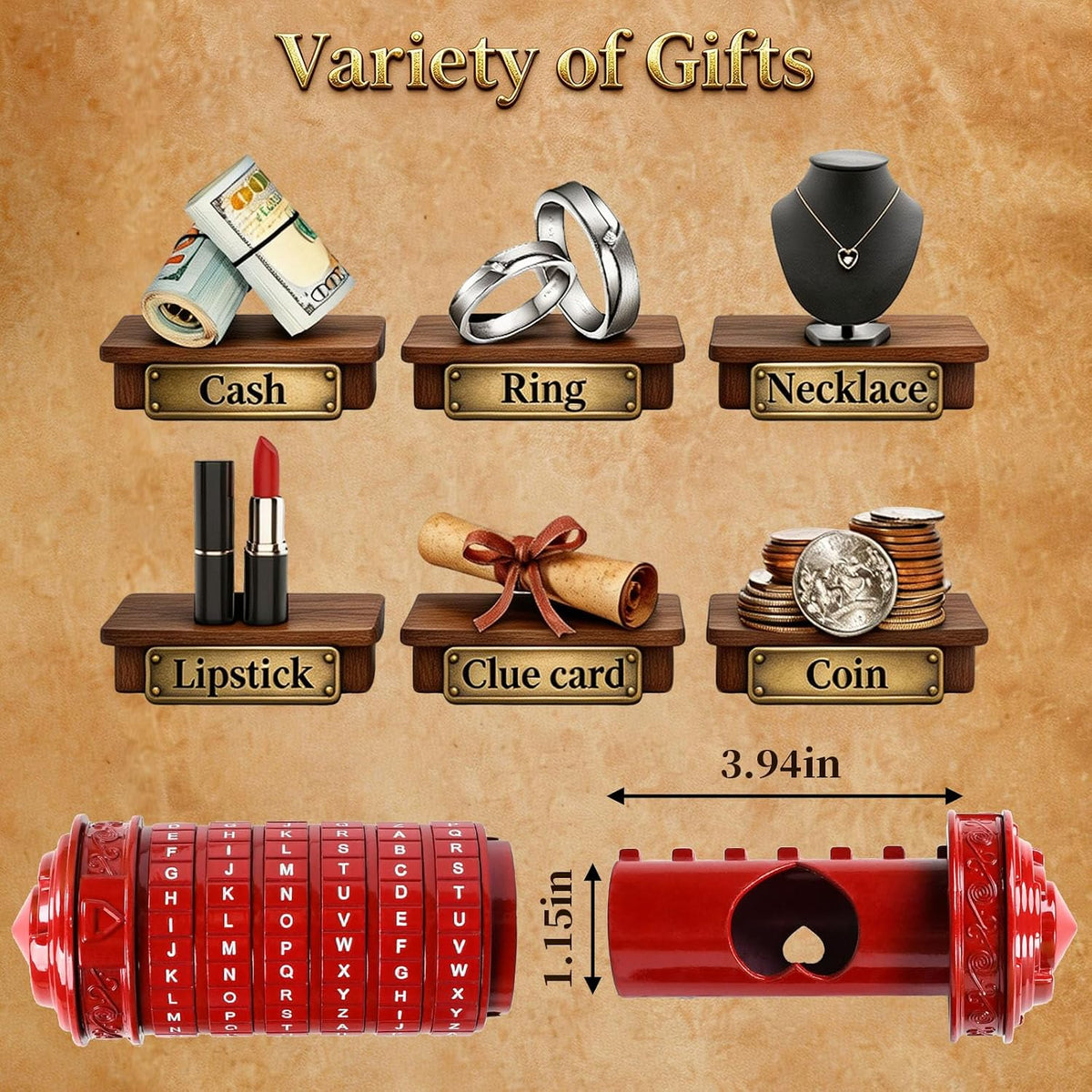 Cryptex Da Vinci Code Cryptex Lock - Cajas de rompecabezas con comp...
