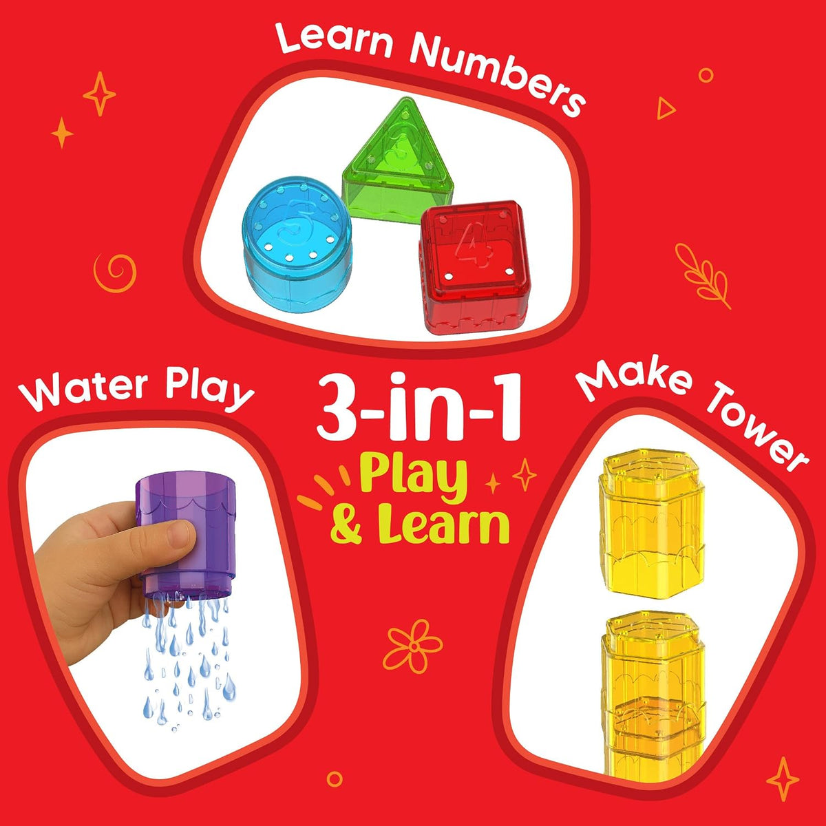 Imagimake Bloques de Baño Juguetes para Bebés | Leaps &amp; Bounds...
