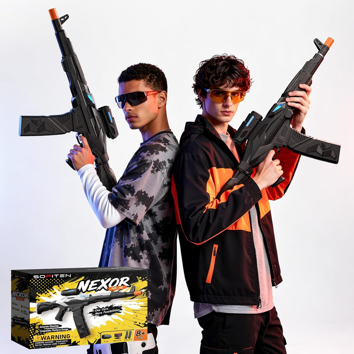 Sofiten Pistola de juguete automática, 3 modos de disparo, regalos...