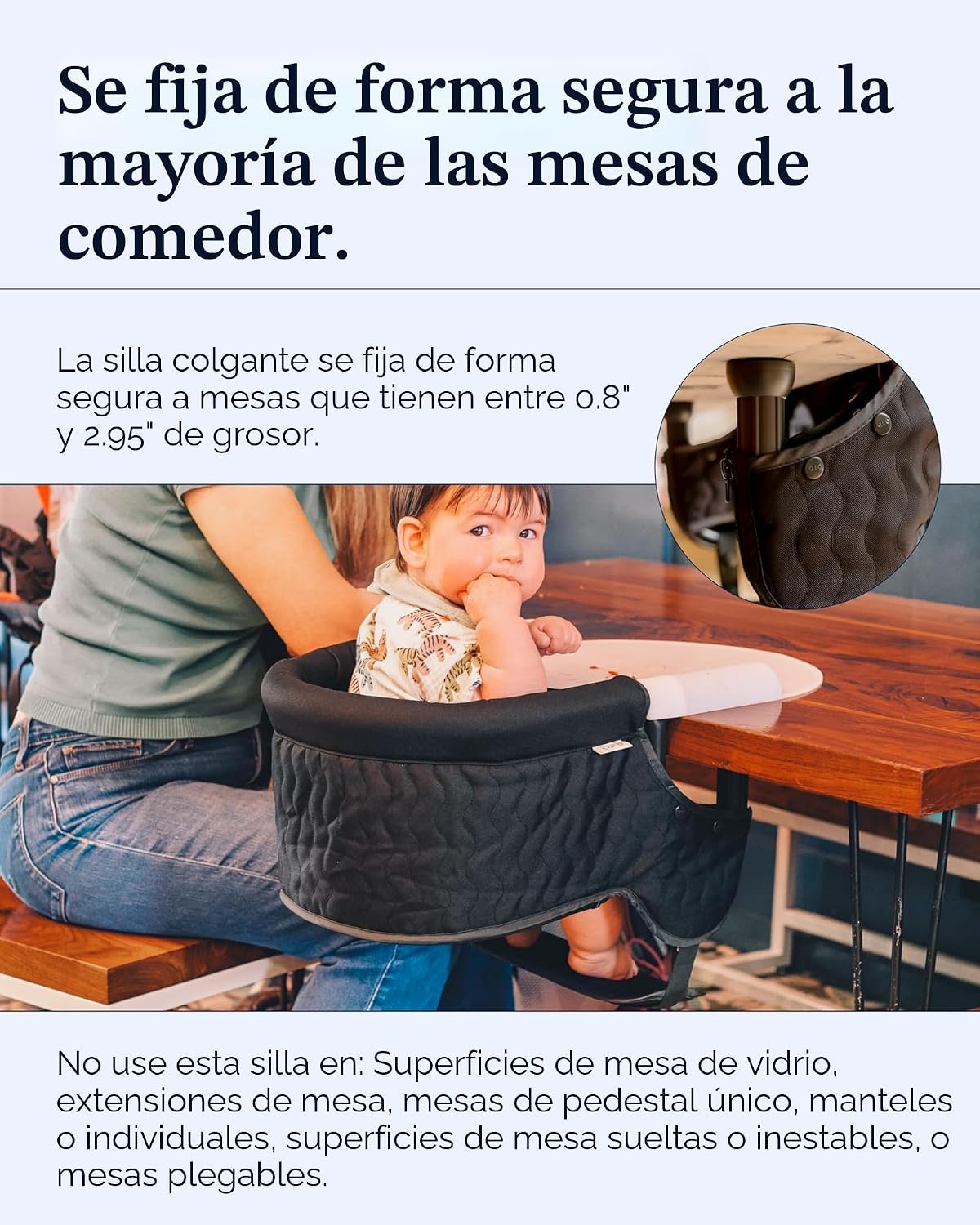 Lalo - La silla de gancho con bandeja y reposapiés - Silla alta por...