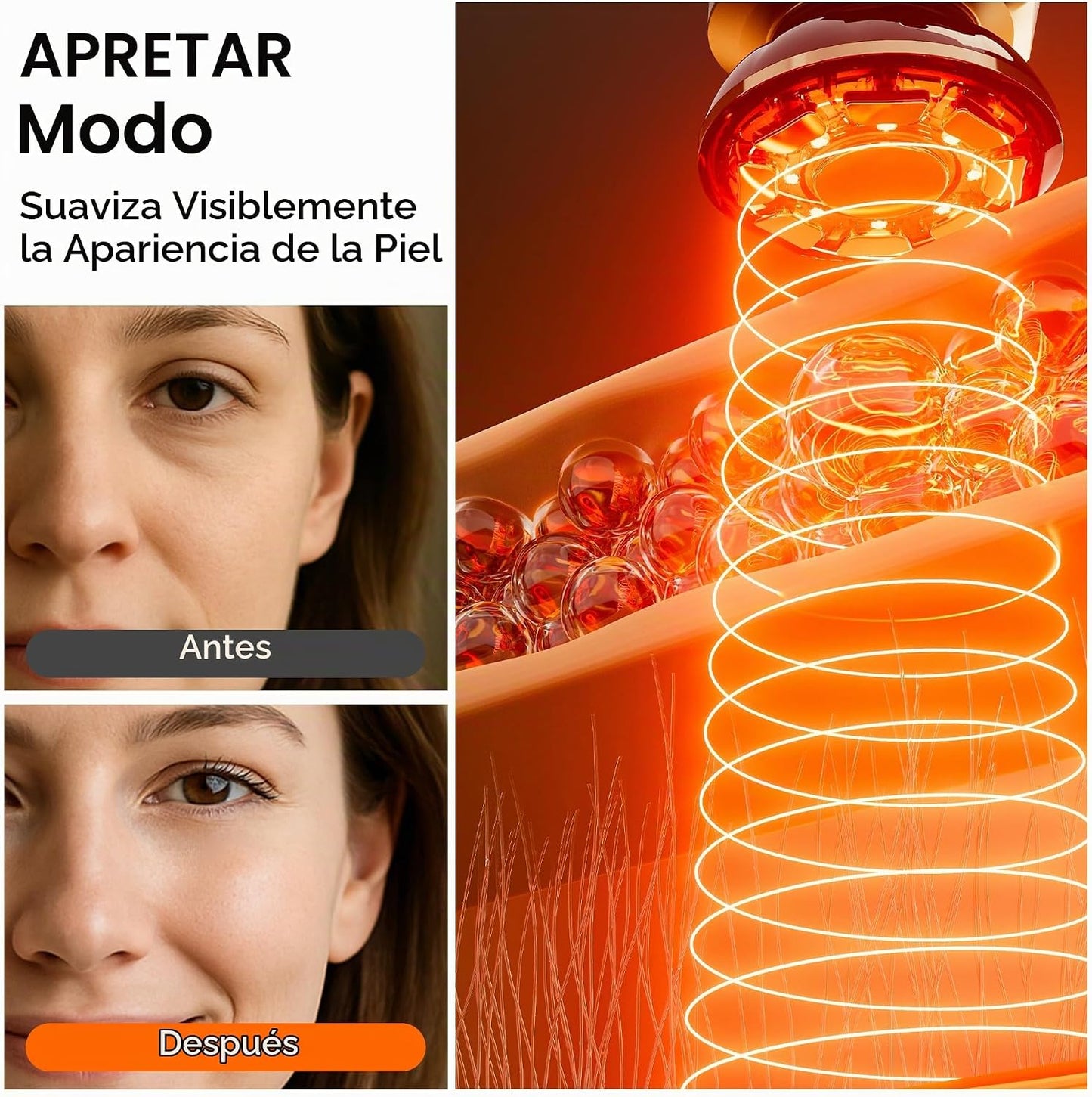 INIA FLARE - Dispositivo de belleza para terapia de luz roja 3 en 1...