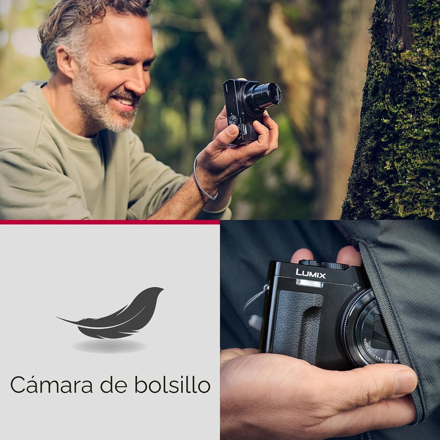 Panasonic LUMIX ZS99 - Cámara compacta de apuntar y disparar, cámar...