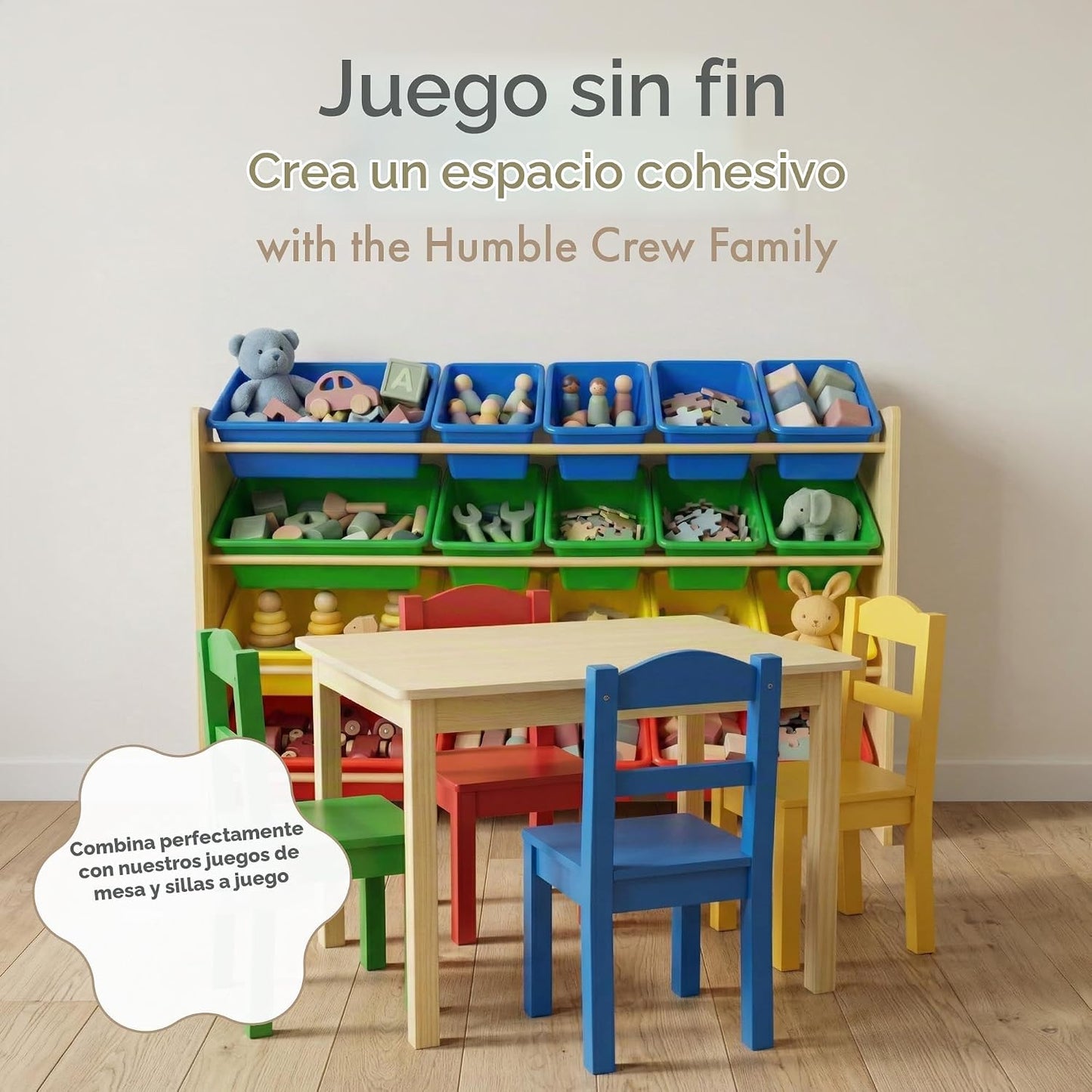 Humble Crew Organizador de juguetes para niños con 20 contenedores,...