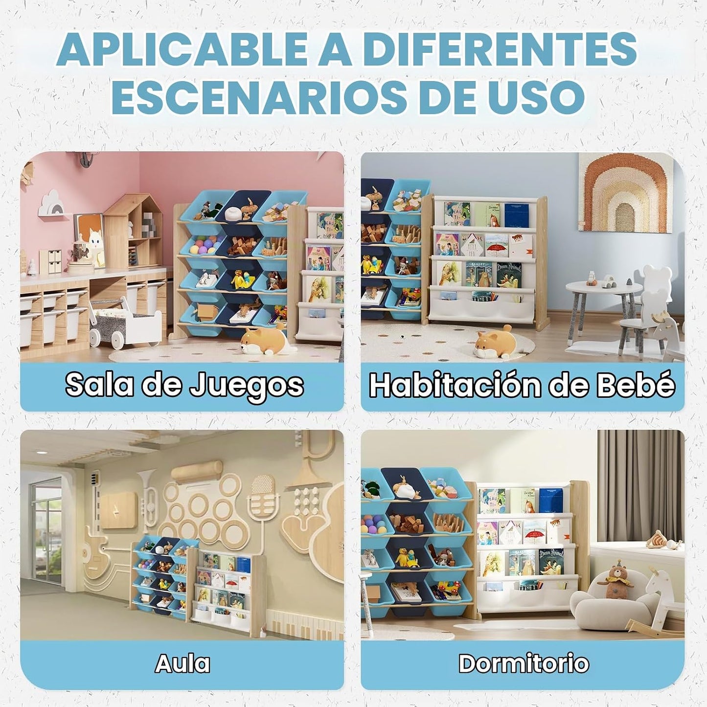EXPERLAM Organizador de Almacenamiento de Juguetes para Niños - Alm...