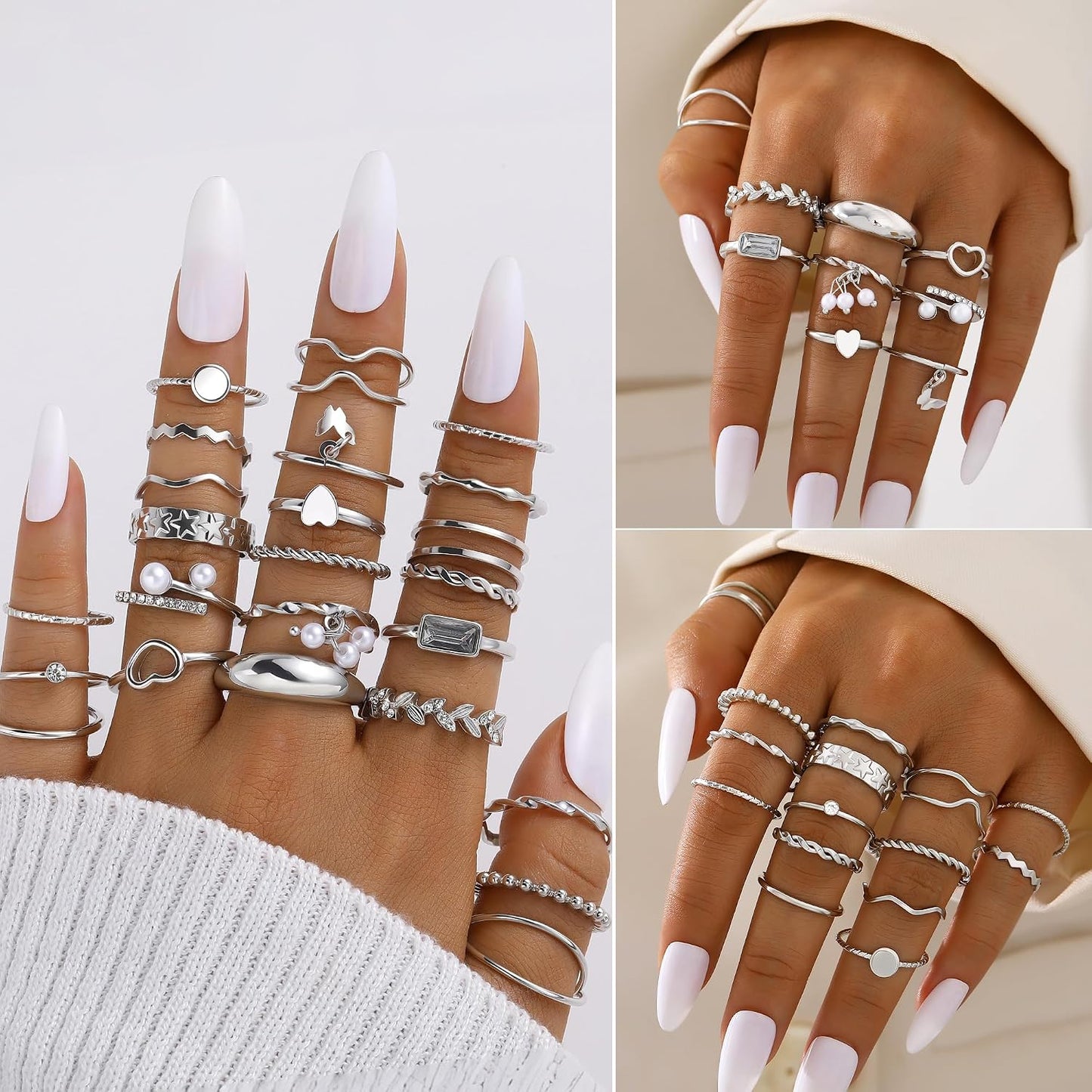 FAXHION Juego de joyas de oro para mujer, 68 piezas, con 7 collares...