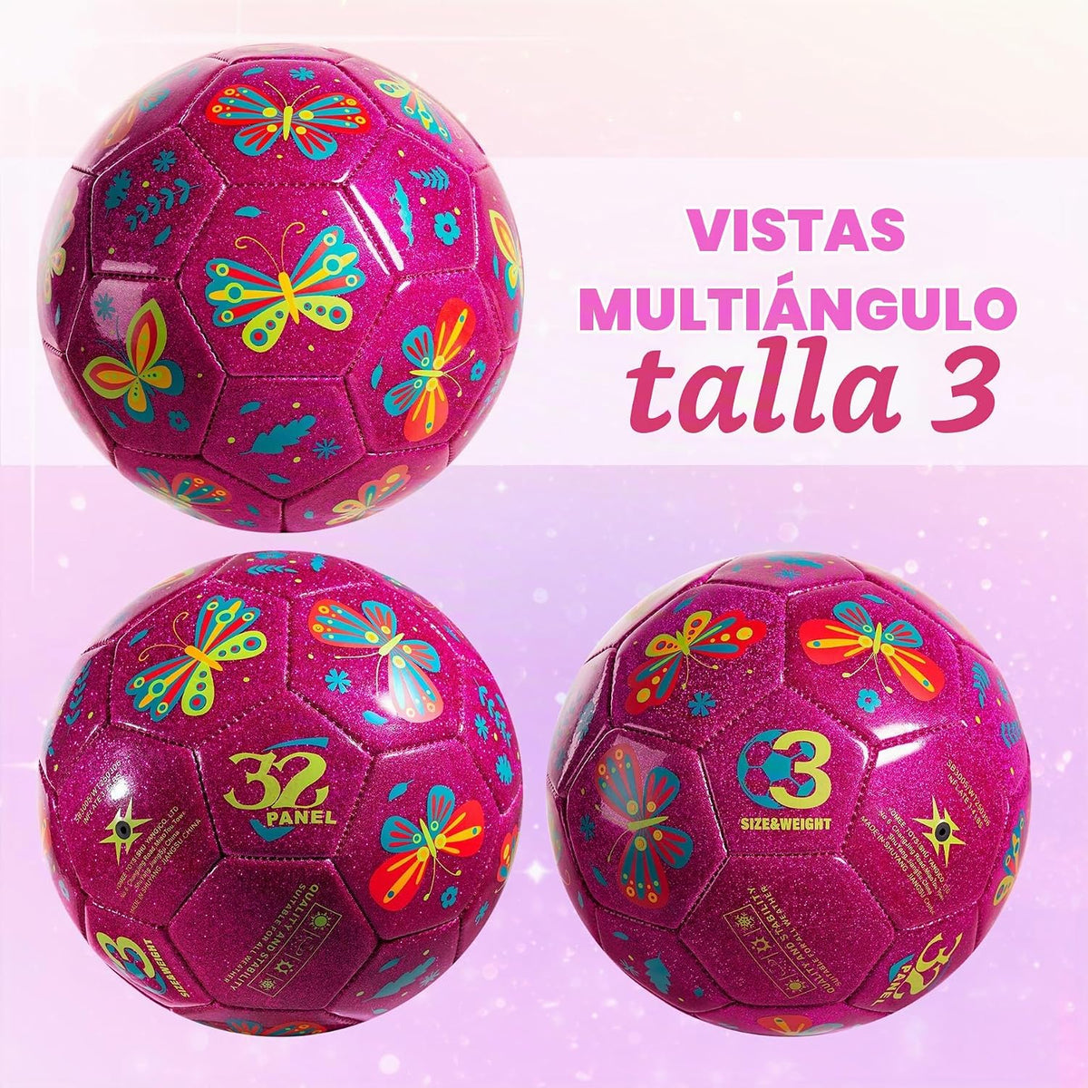Balón de fútbol tamaño 4, tamaño 3, tamaño 2 con bomba desinflada,...