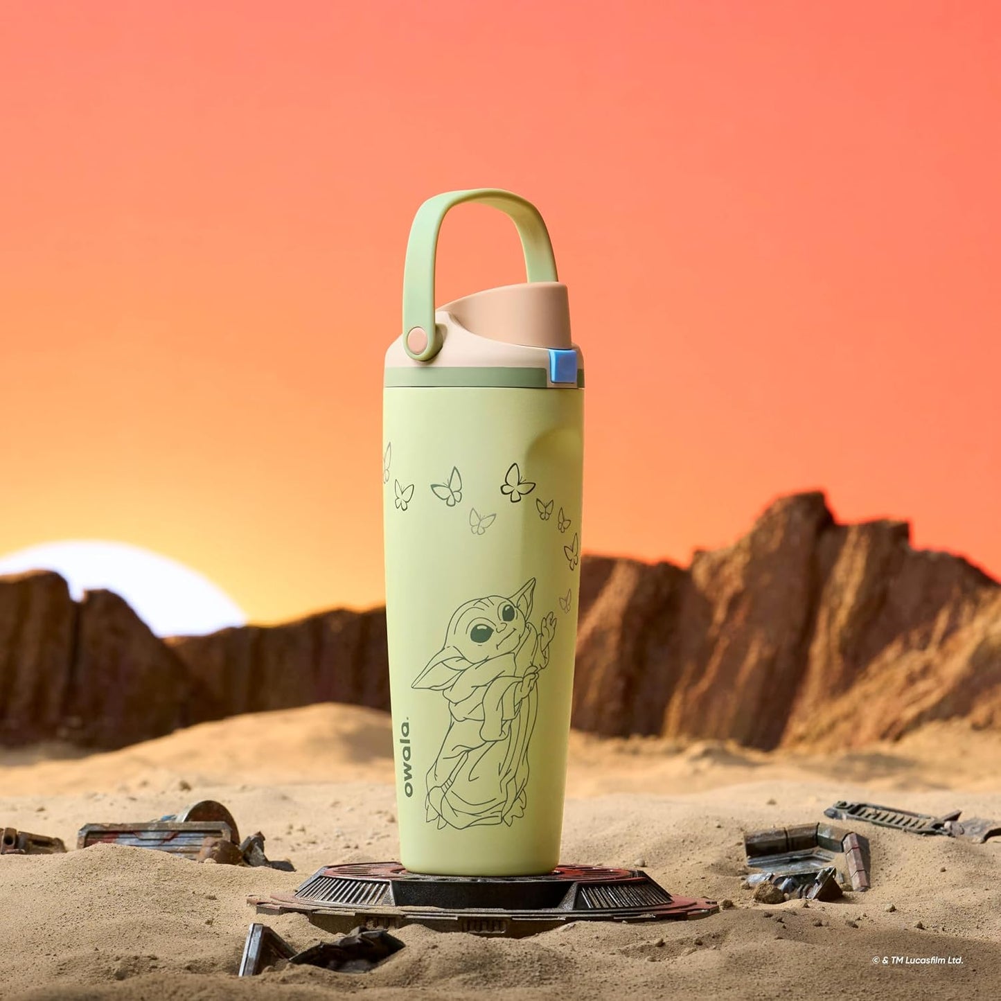 Owala Star Wars FreeSip Sway - Botella de agua aislada de acero ino...