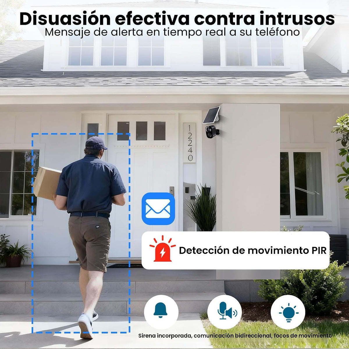 realhide Cámaras de seguridad inalámbricas al aire libre, 2K alimen...