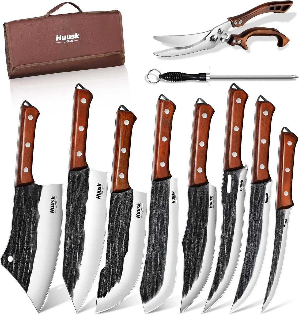 Juego de Cuchillos de Carnicero Huusk, Juego de Cuchillos de Chef d...