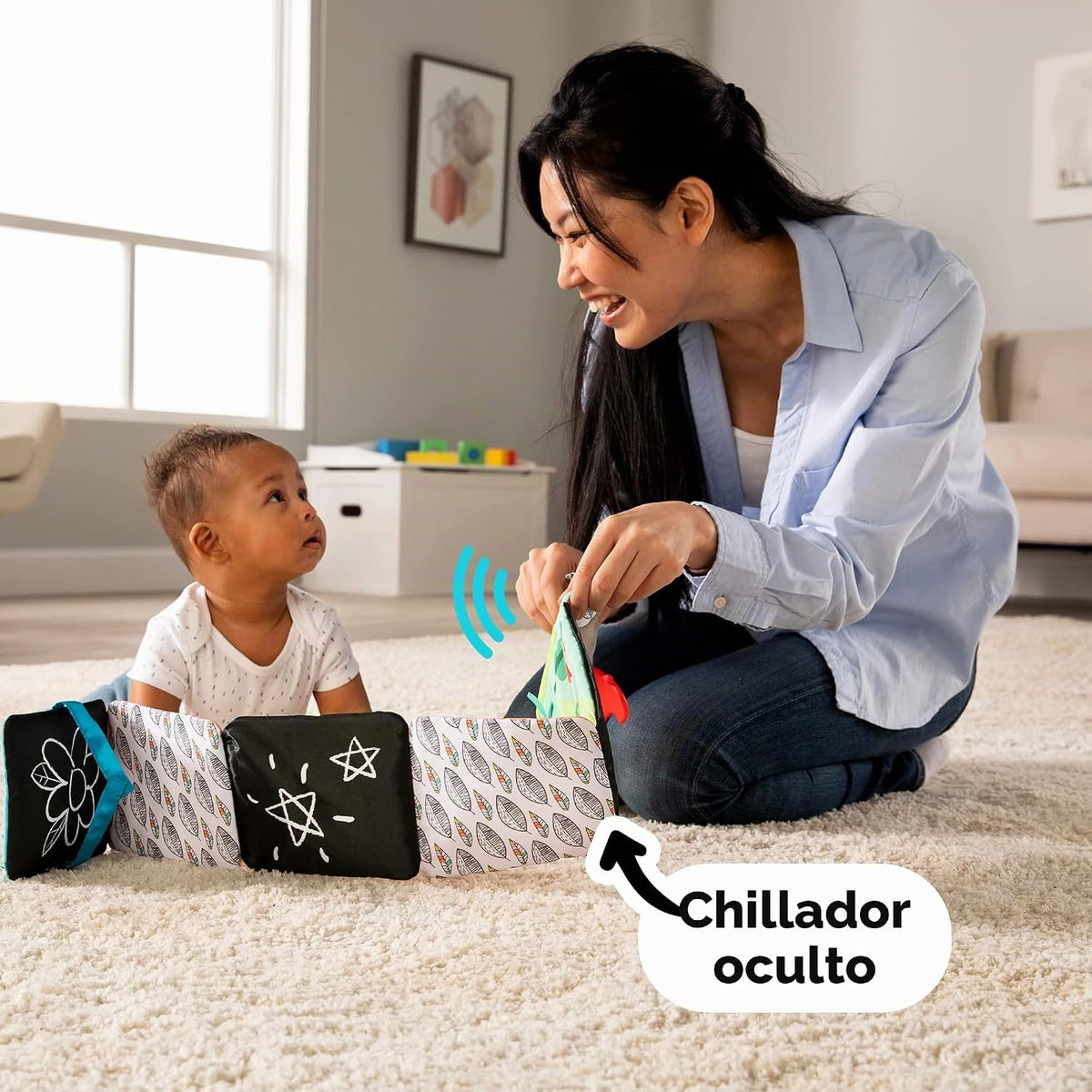 Lamaze Colorful Journey Caterpillar - Libro para bebés de alto cont...