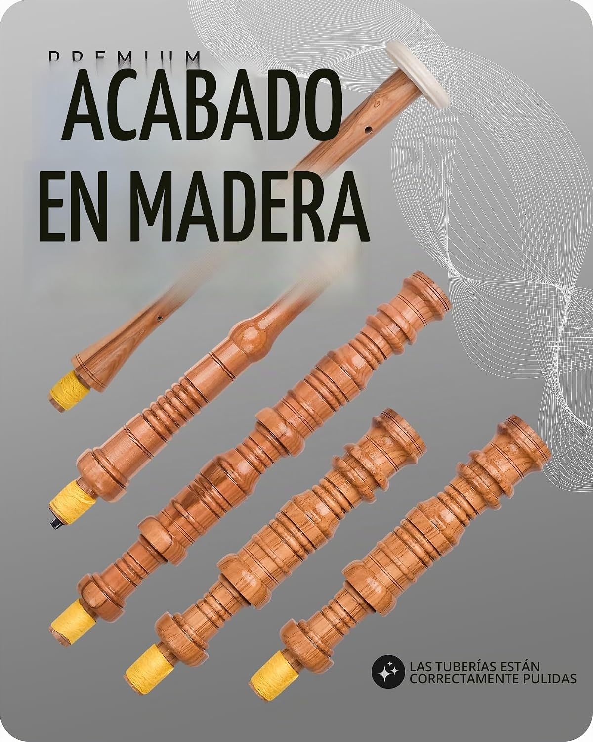 Gaita miniatura de palisandro para principiantes, regalo jugable. (...