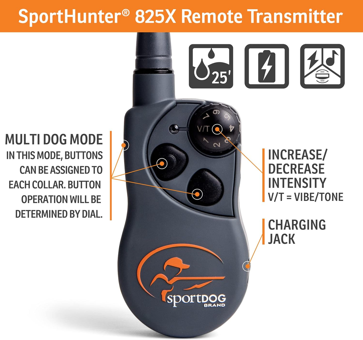 SportDOG Brand SportHunter 825X - Entrenador remoto - Collar estáti...