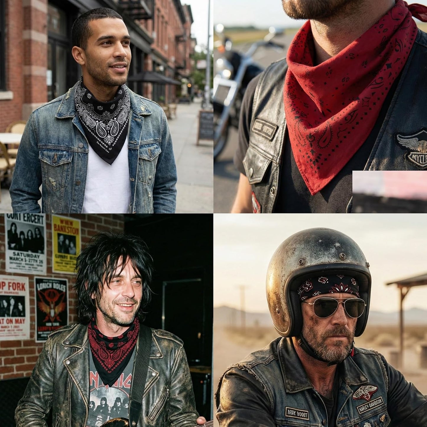 El Peacock Crew Paquete Premium de Bandanas de Algodón Suave para D...