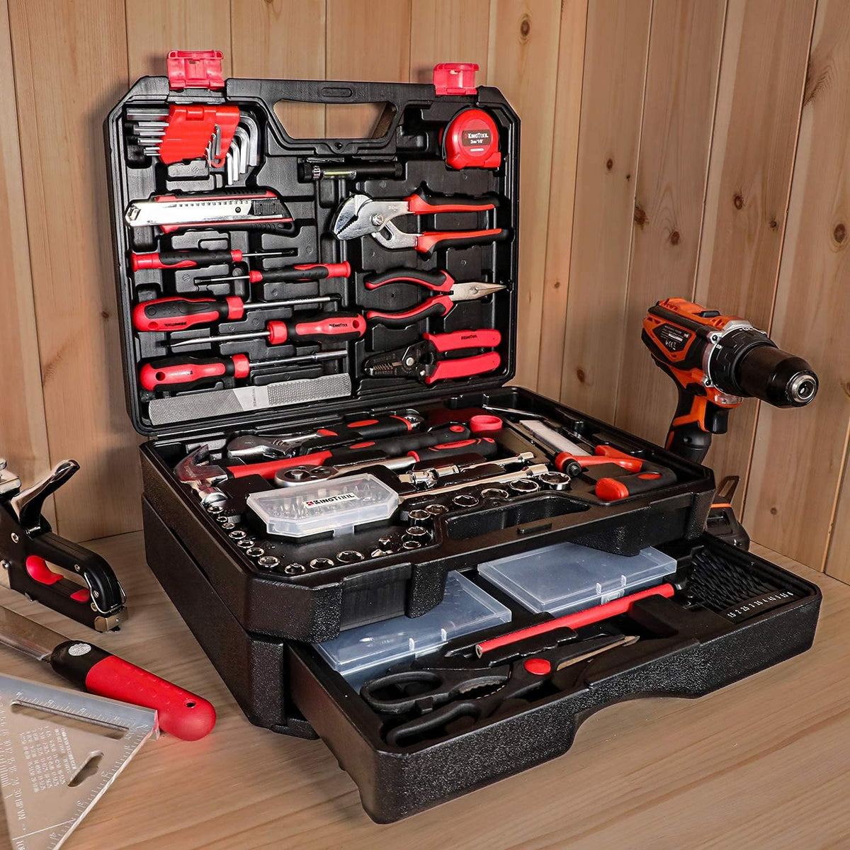 KingTool Kit de herramientas de reparación del hogar de 325 piezas,...