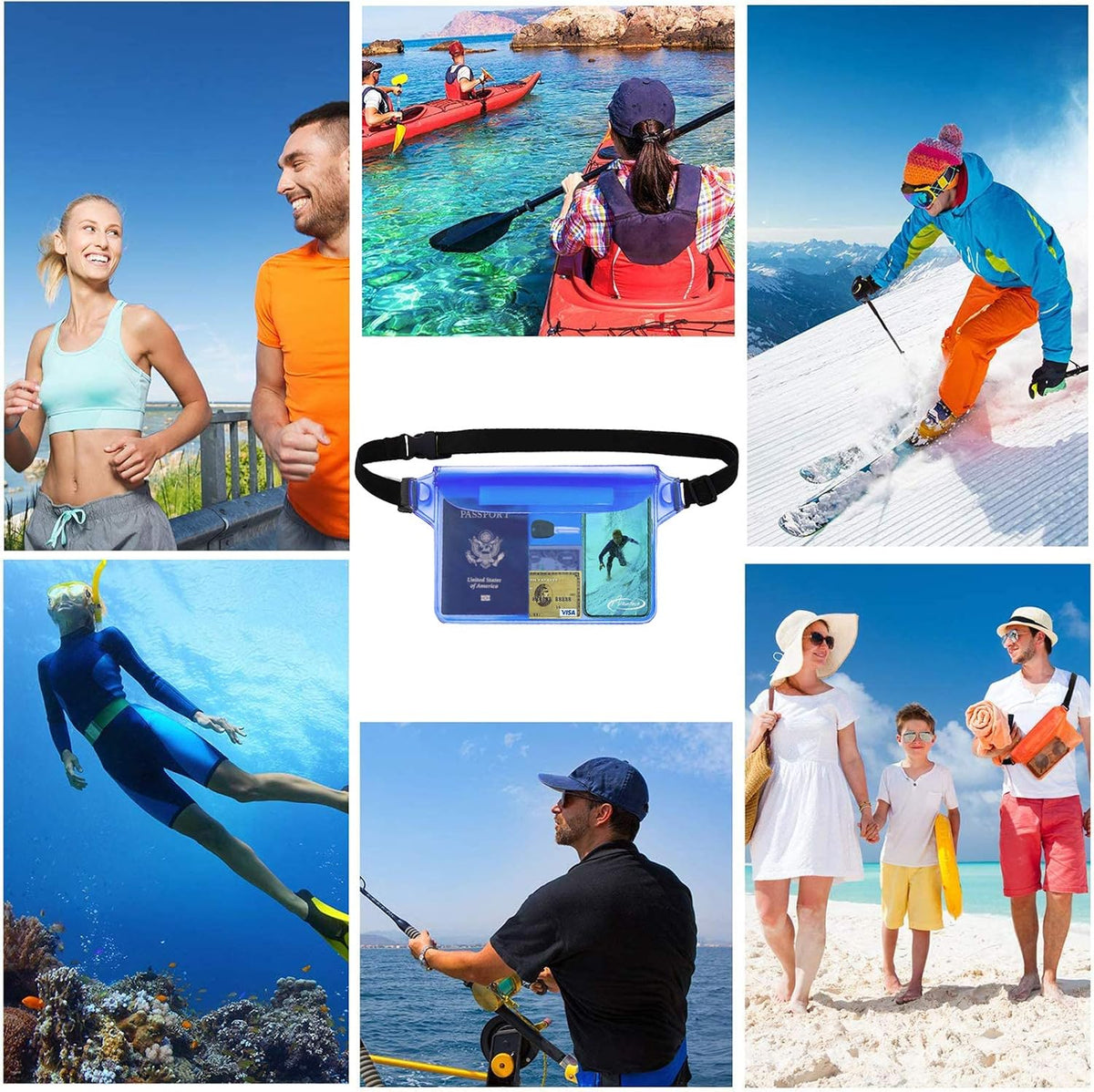 AiRunTech Bolsa impermeable con correa para la cintura (paquete de...