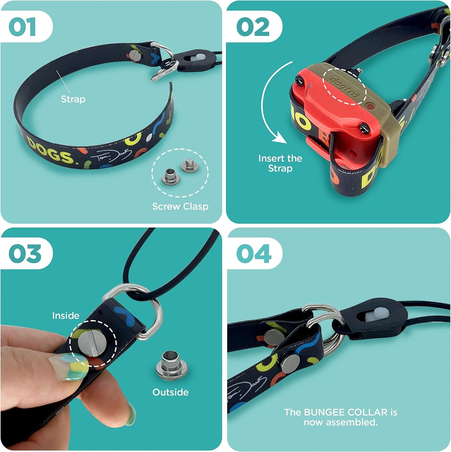 Dogtra Tom Davis Collar Bungee Cómodo de fácil ajuste Compatible co...