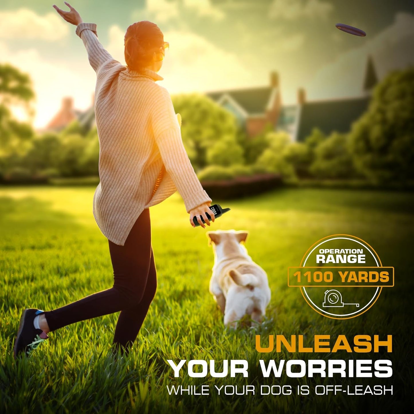 INVIROX Collar de entrenamiento para perros con control remoto, col...