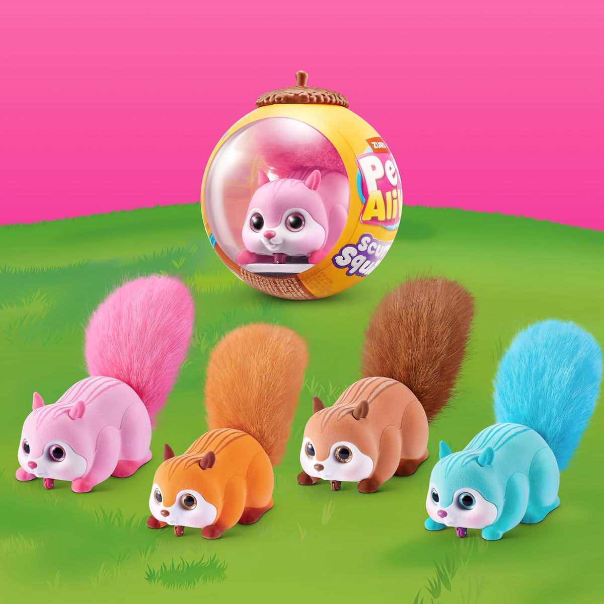 Pets Alive Scurry'n Squirrel (rosa + marrón) paquete de 2 por Z...