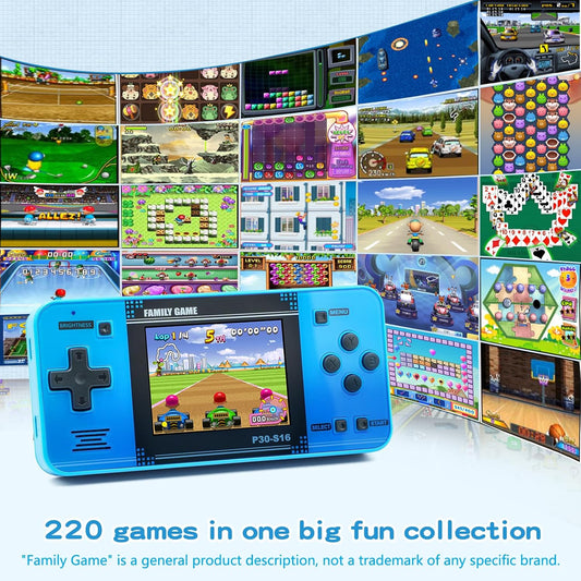 Juego de mano para niños - Precargado con 220 juegos de video retro...