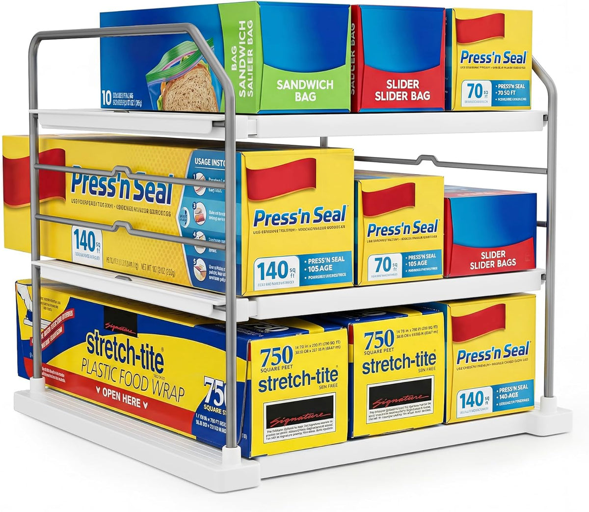 EVERIE Soporte extensible de 3 niveles para artículos pesados, tarr...