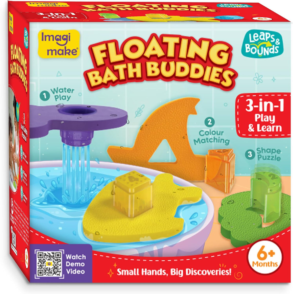Imagimake Floating Bath Buddies | Juguetes de baño Leaps &amp; Boun...