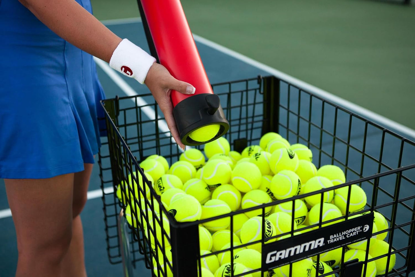 Gamma Sports Caja de pelotas de tenis sin presión - Ideal para prac...