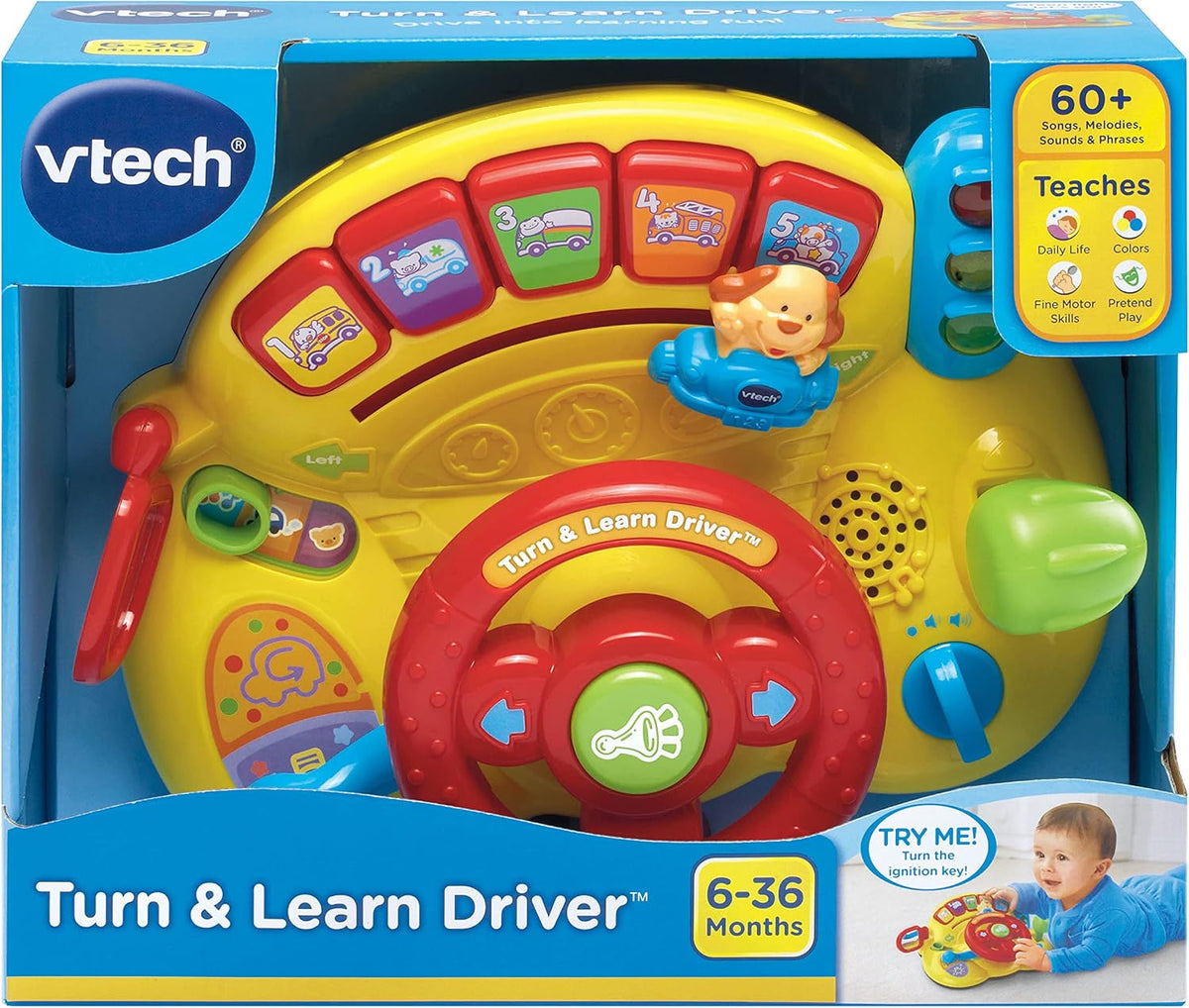 VTech Gira y aprende conductor, amarillo