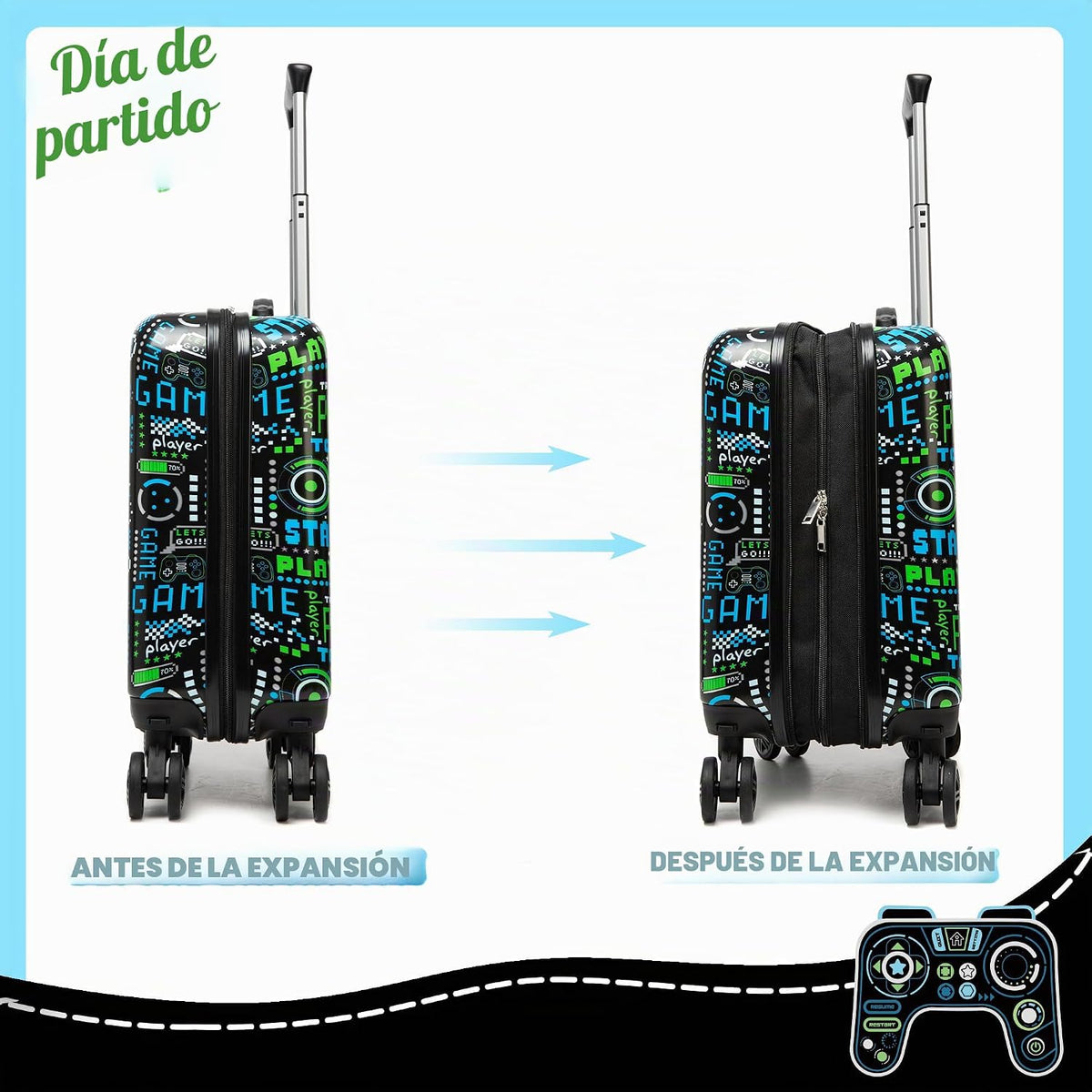 Homskiii Juego de maletas para niños, 5 piezas, equipaje rígido de...