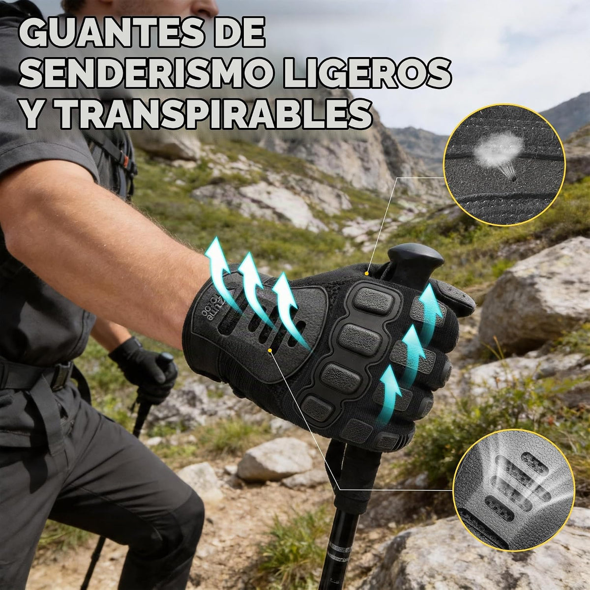 ZUNE LOTOO Guantes tácticos para pantalla táctil con protección con...