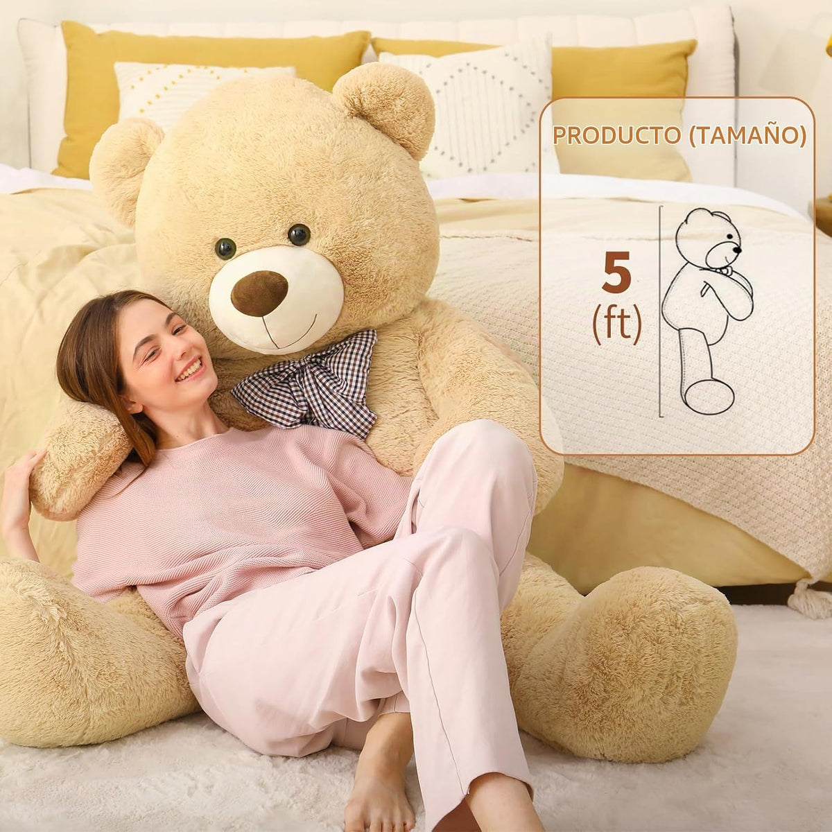 MaoGoLan Oso de Peluche Gigante, de Tamaño Real Grande Suave y Espo...