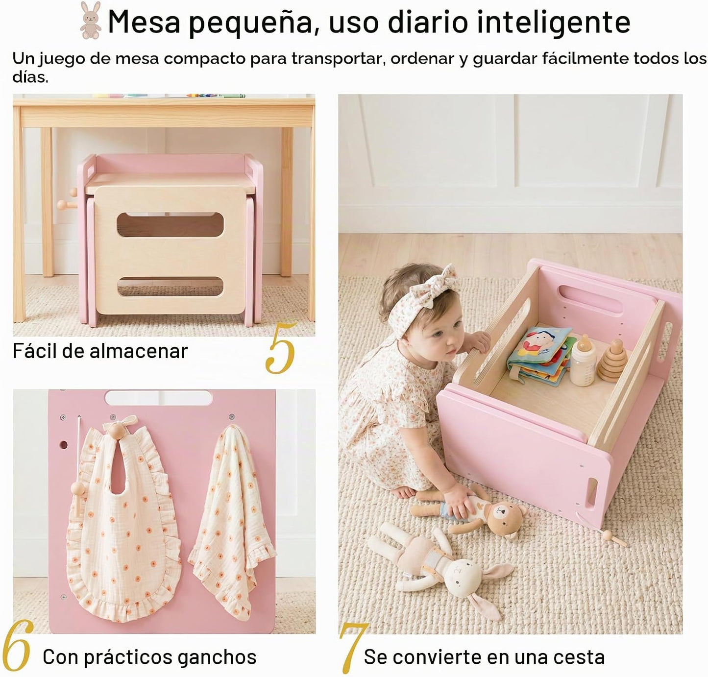 bpmfkid Juego de mesa y silla Montessori para destete - Diseño ajus...