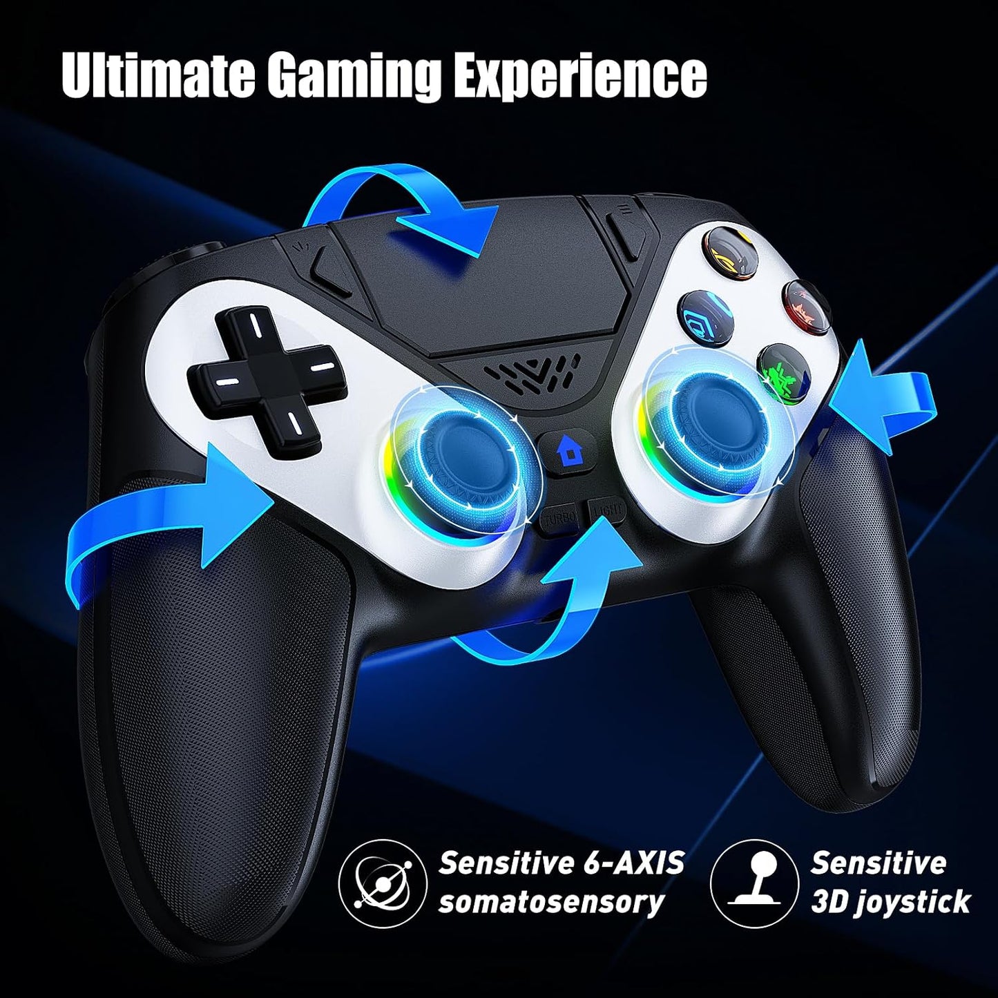 Xexvyrin Controlador inalámbrico LED para PS5, compatible con PS5 P...