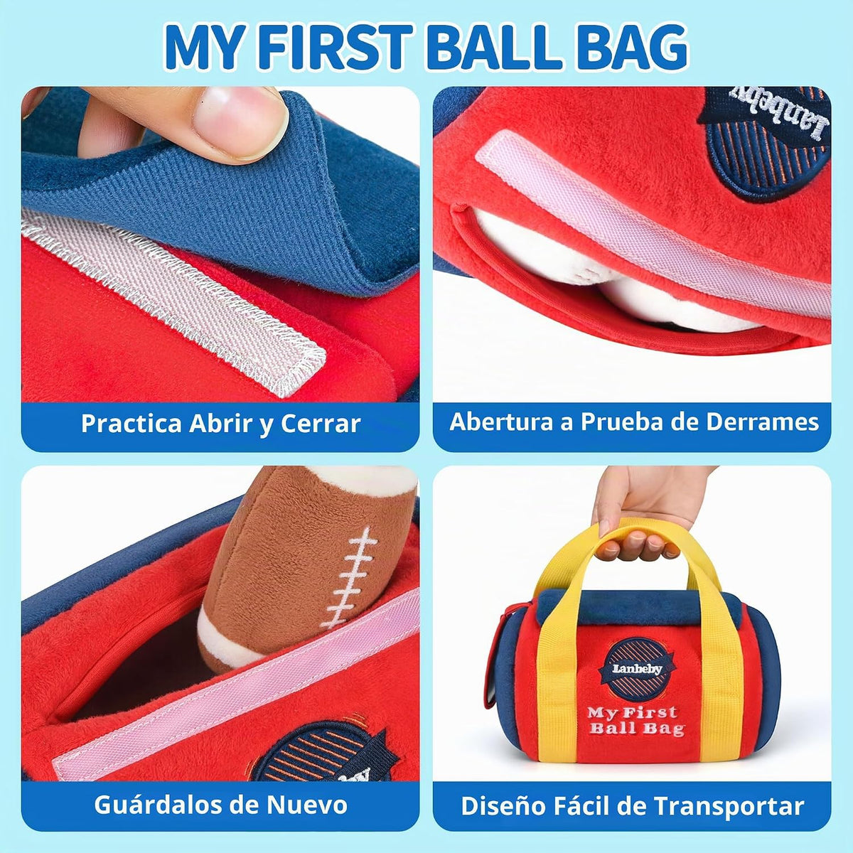 Juguetes para Bebés Niños de 6-12 Meses \u2013 My First Sports Bag...