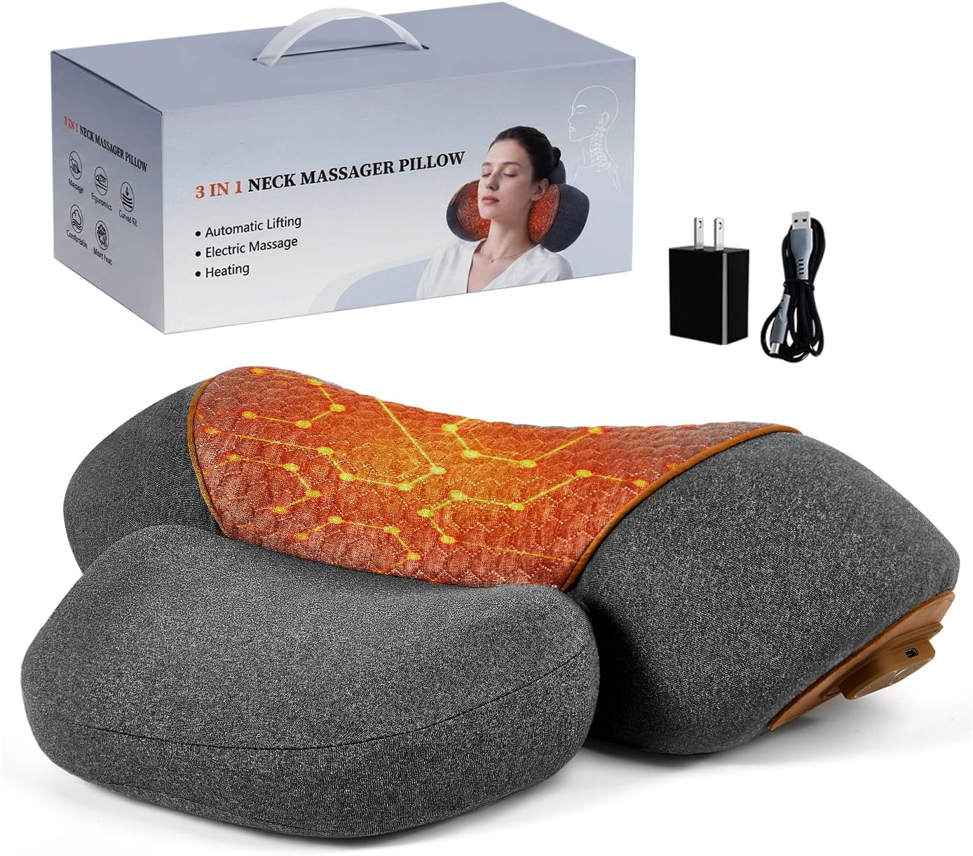 KITCADA Almohada masajeadora de cuello mejorada, masajeador de cuel...